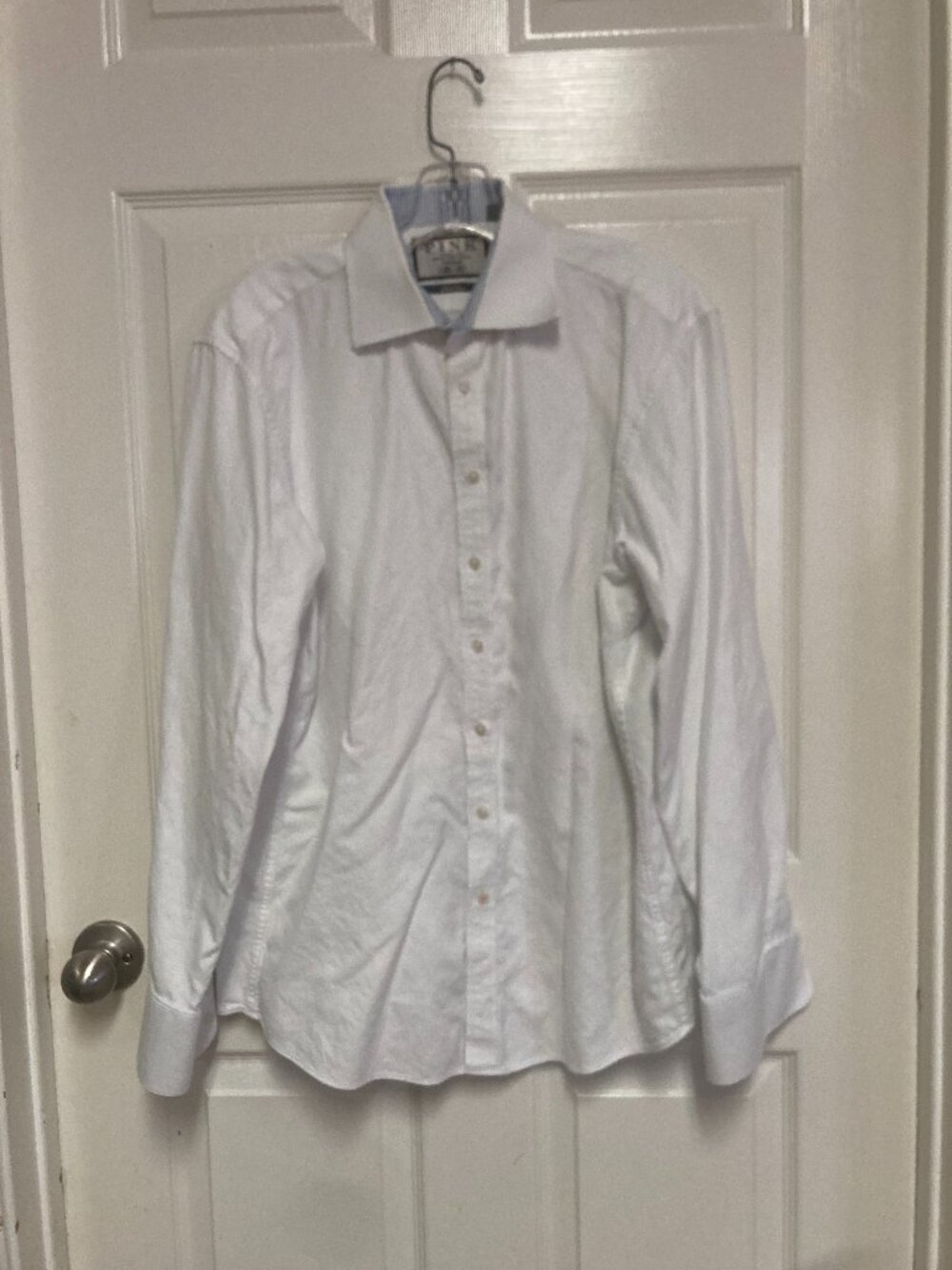THOMAS PINK SHIRTMAKER dress shirt slim fit About Town white sze 16 1/2 42cm
